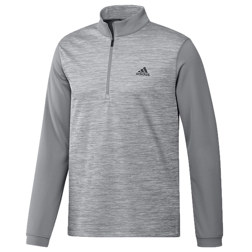adidas Heather Core 1/4 Zip Sweater - Grey Three