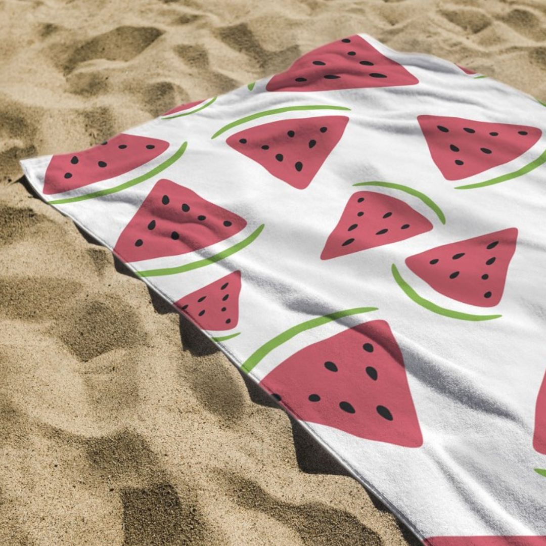 Printed Terry Microfiber Beach Towel