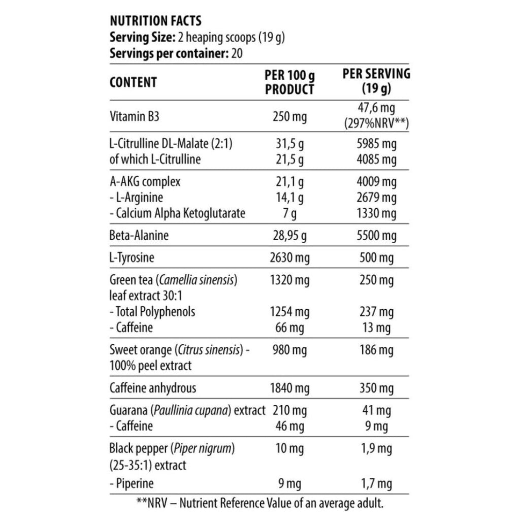 Blood & Guts The Mind Body Pre-Workout 20Serv