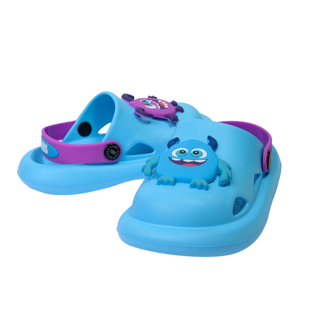 Turquoise Monsters Clogs