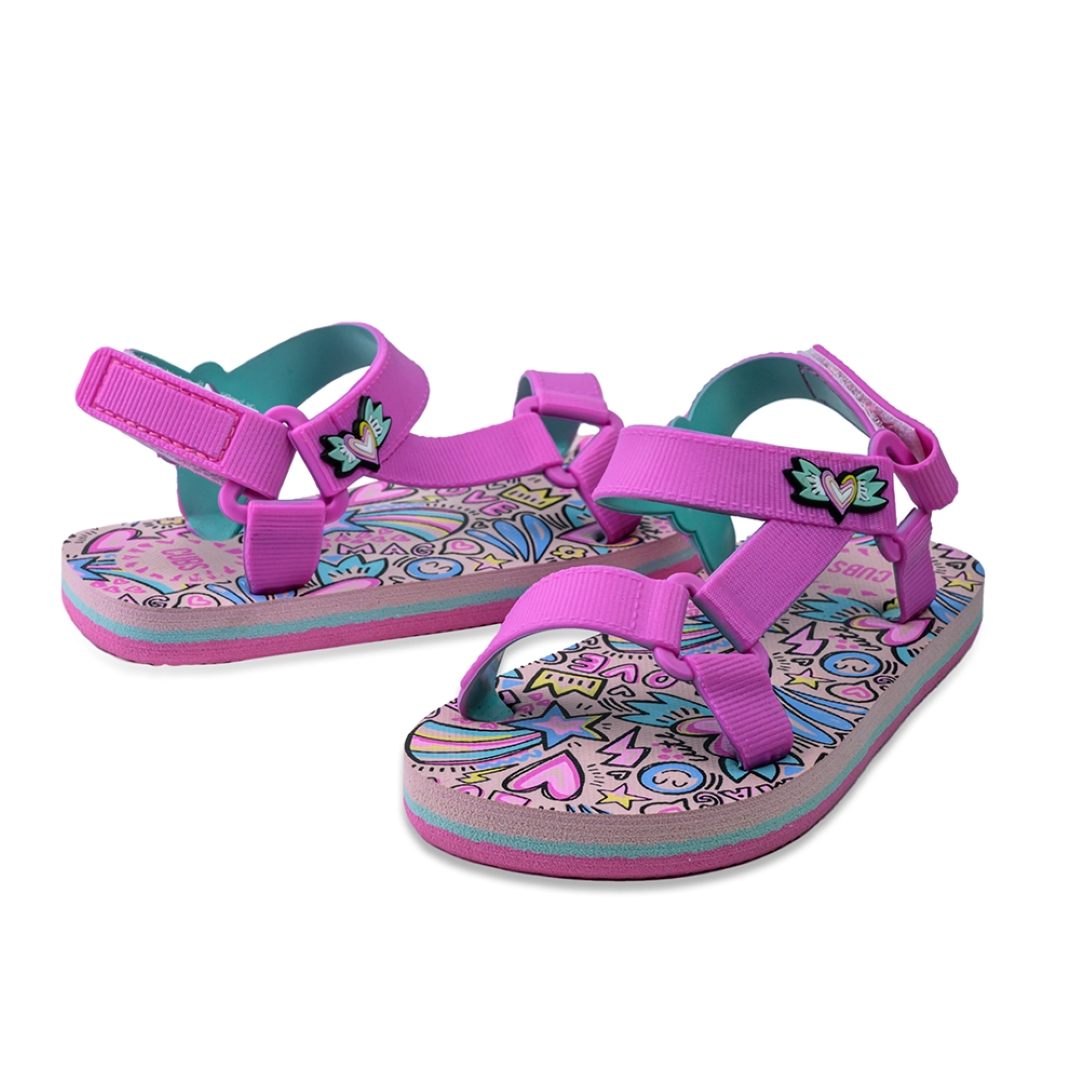 Hearts & Rainbows Sling Sandals