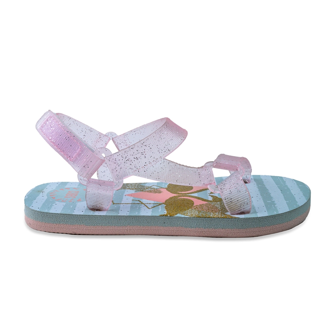 Golden Flamingo Sling Sandals