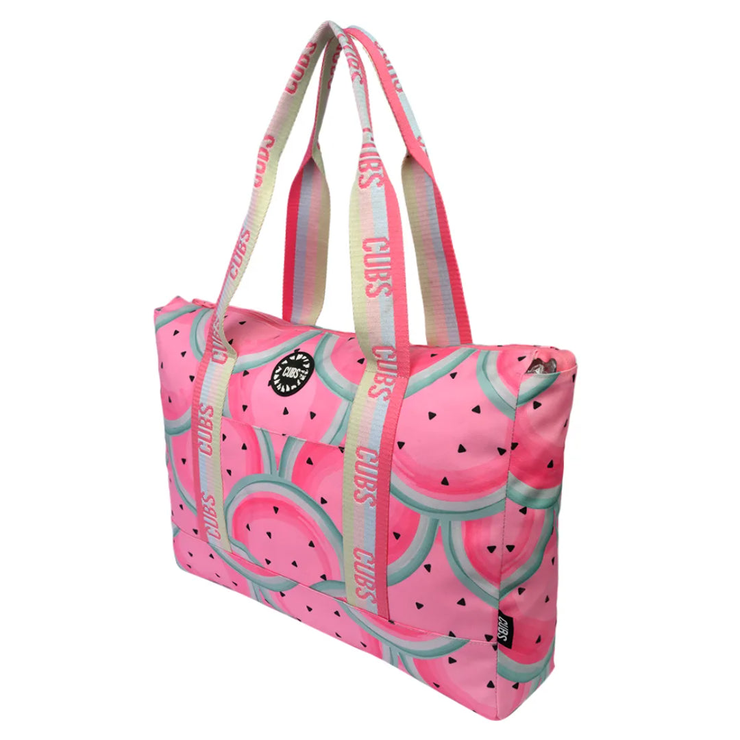 Watermelon Scales & Smiley Clouds Double Face Tote Bag