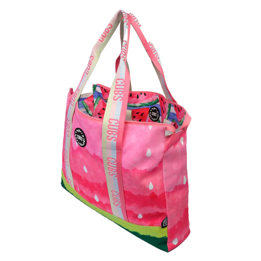 Pink Watermelon Cocktail Double Face Tote Bag