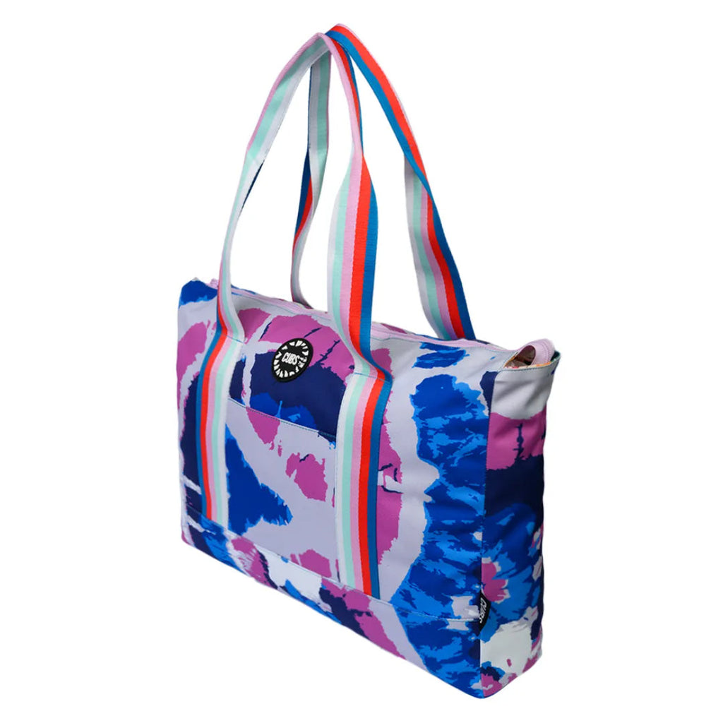 Blue Tie Dye & Splashing Paint Tote Bag