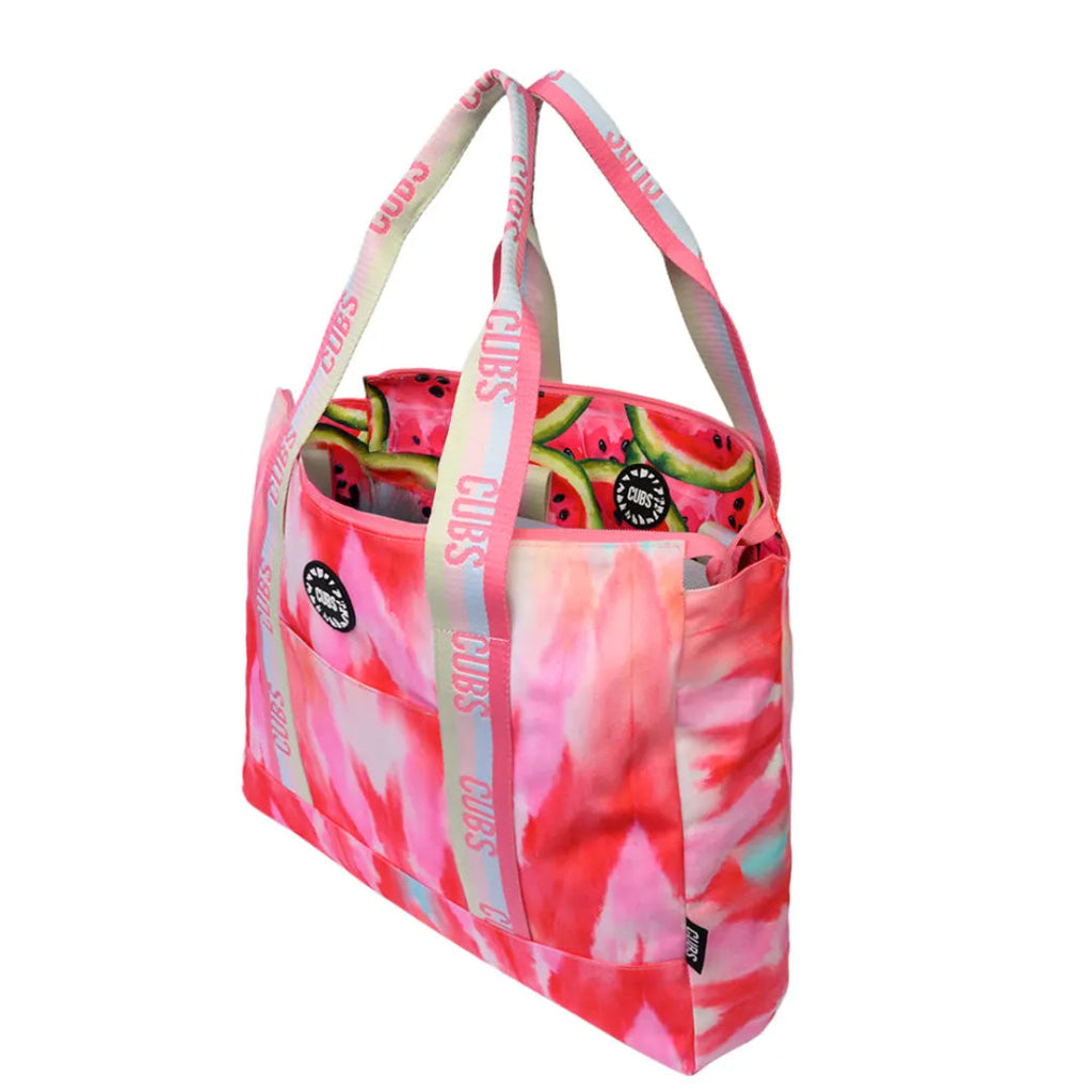Watermelon Slices & Red Tye Dye Double Face Tote Bag