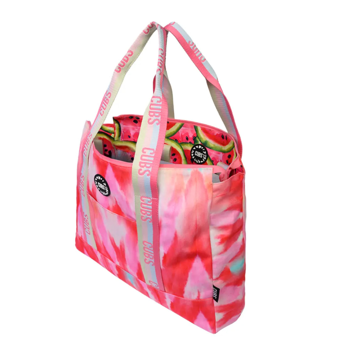 Watermelon Slices & Red Tye Dye Double Face Tote Bag