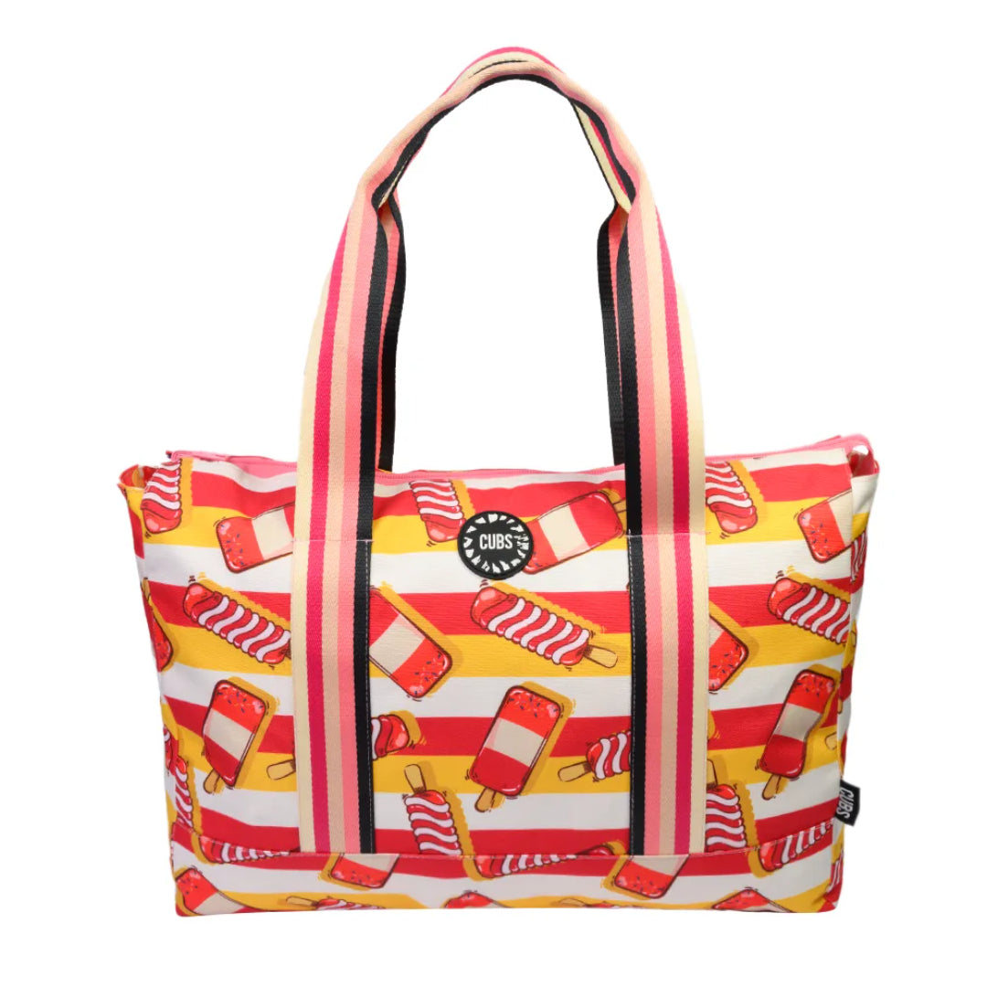 Pink Leopard & Popsticks Double Face Tote Bag