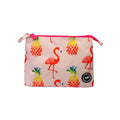 Peachy Flamingos Large Pouch