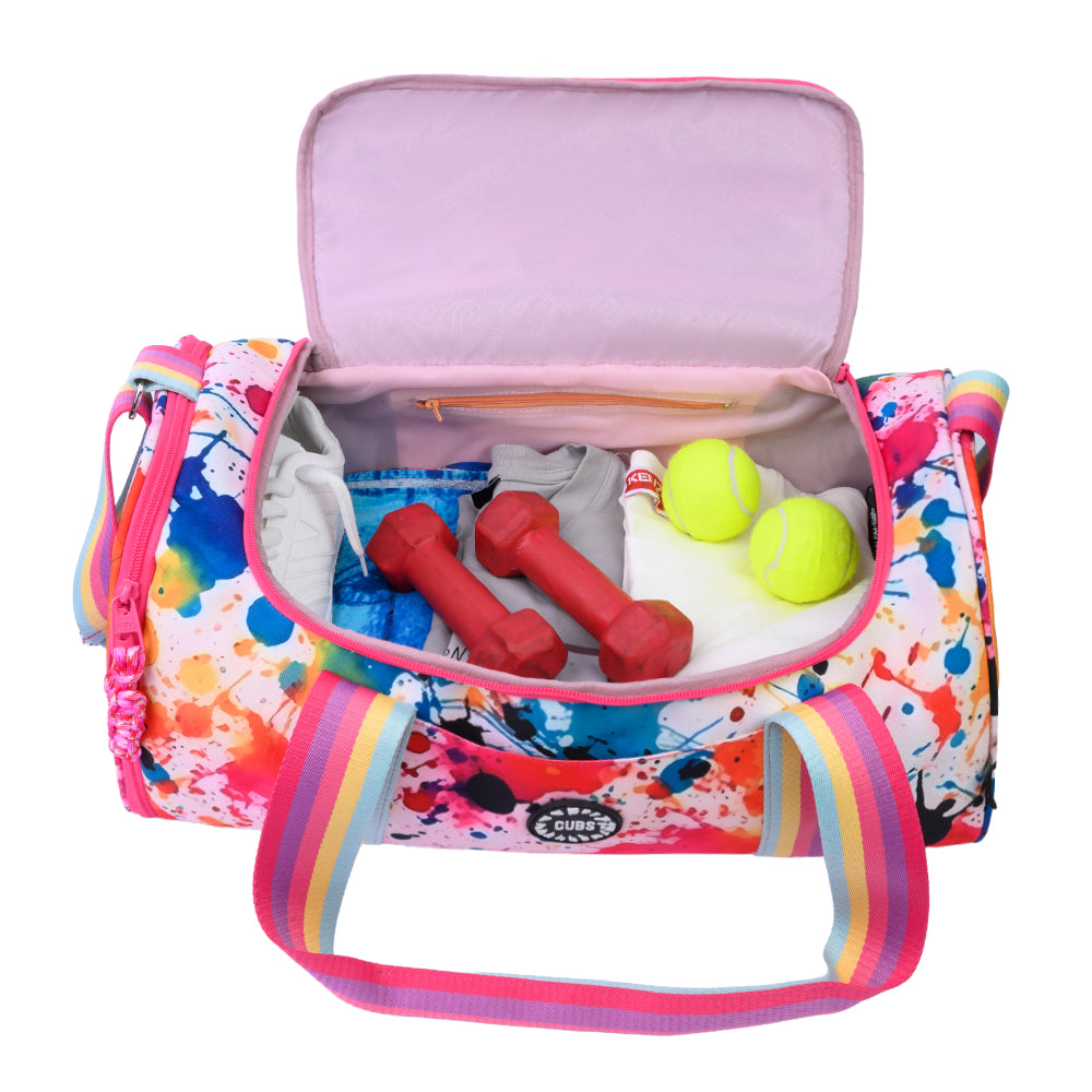 Splashing Paint One Pocket  Duffel Bag Large