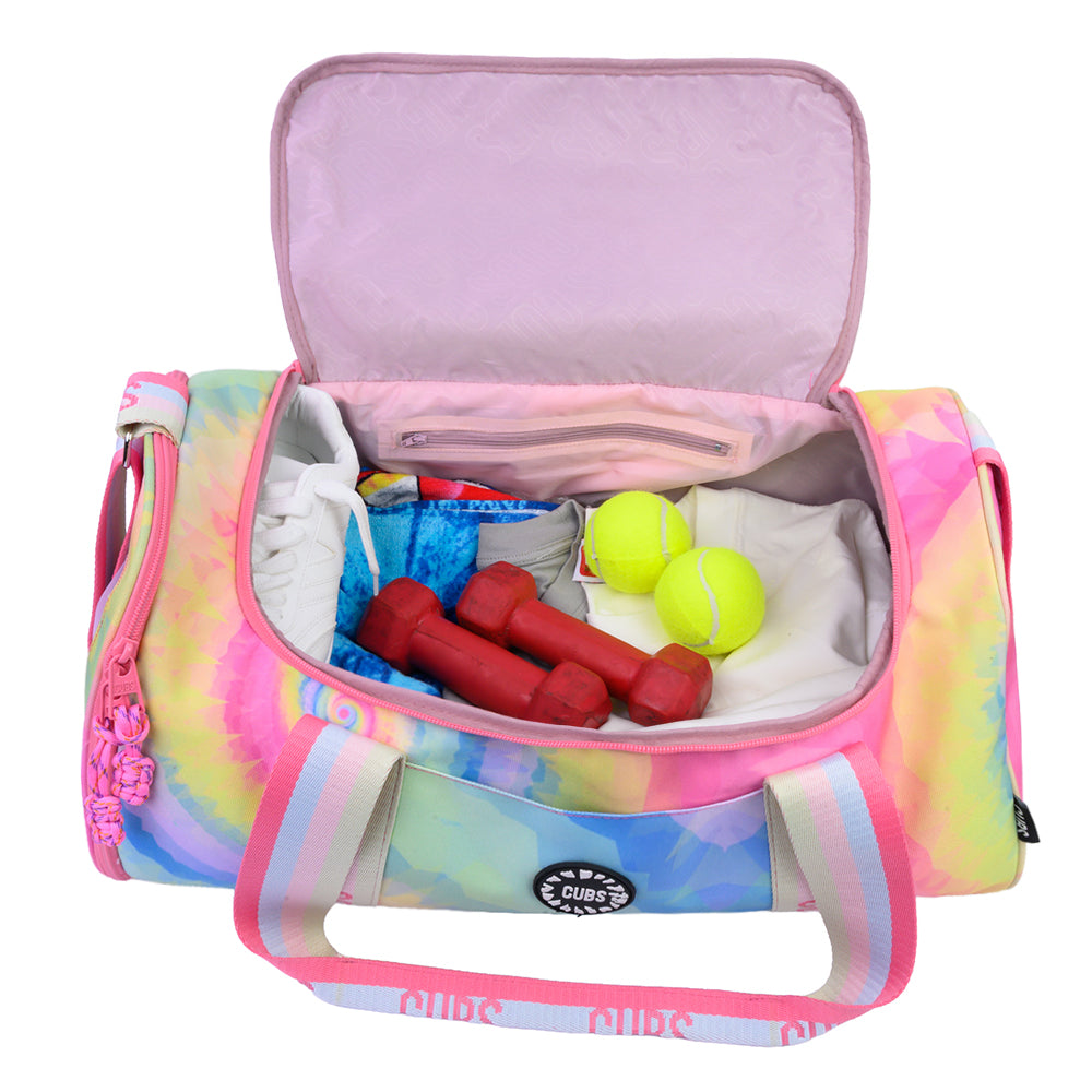 Pastel Tie Dye One Pocket  Duffel Bag Large