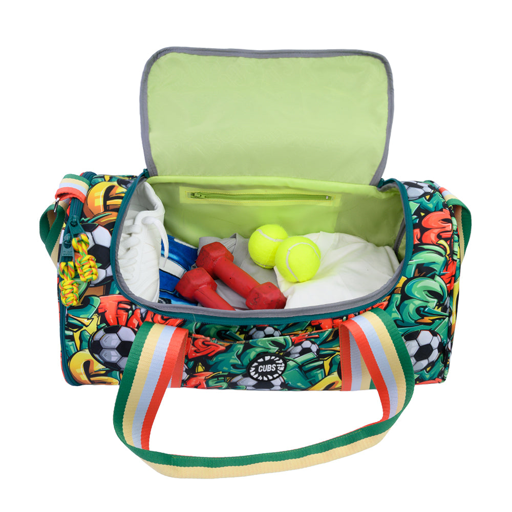 Football Graffiti One Pocket  Duffel Bag Large
