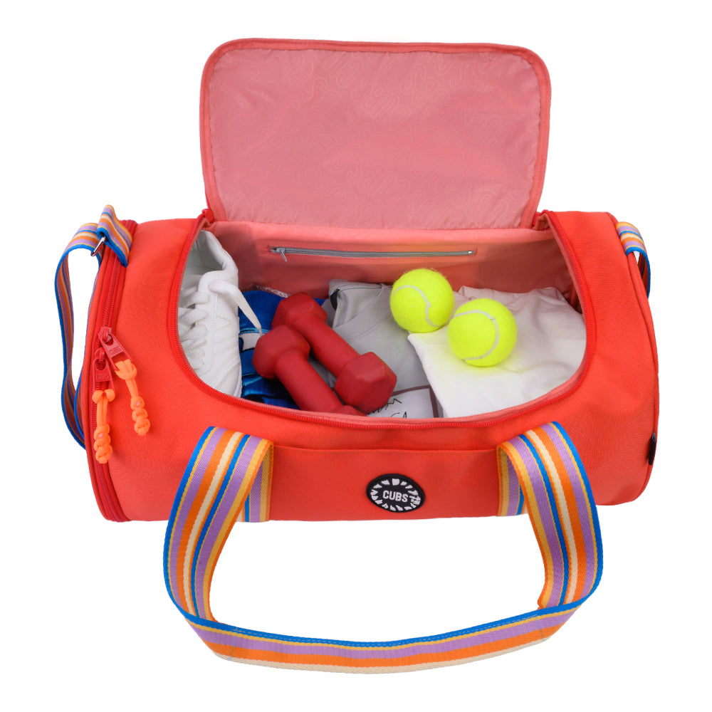 Peach One Pocket  Duffel Bag Large
