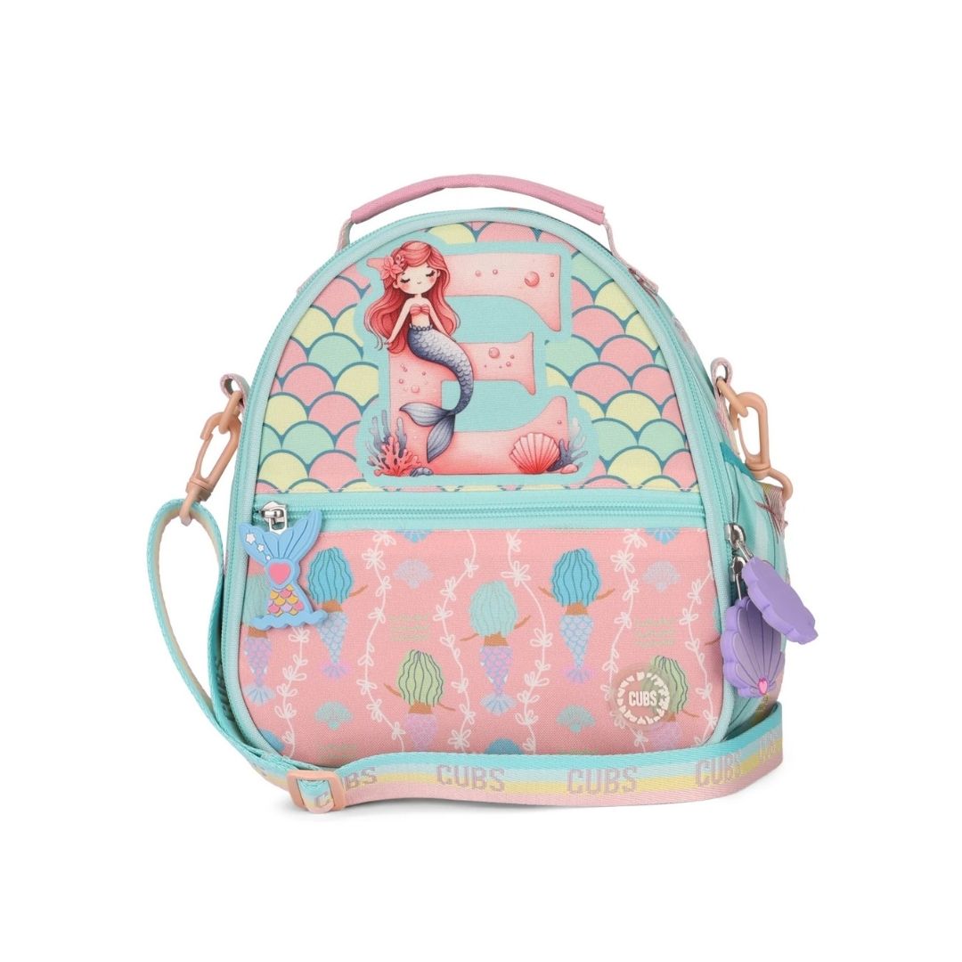 Pink Mermaid Letter E Pre-School Lunch Bag 6L