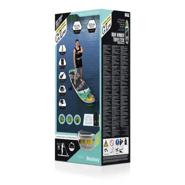 hydro-force aqua wander traveltech inflatable stand-up paddleboard