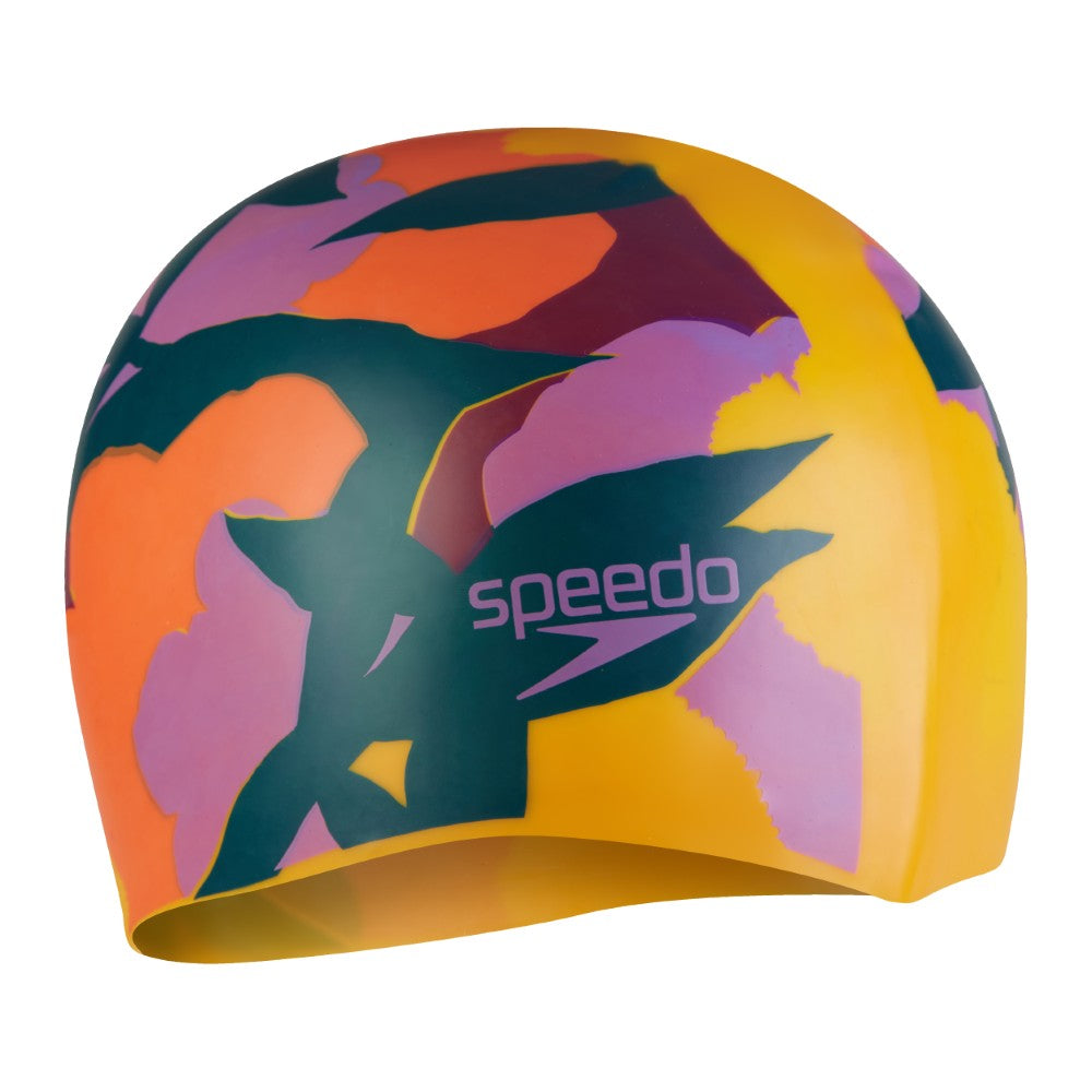 Long Hair Printed Swimming Cap
