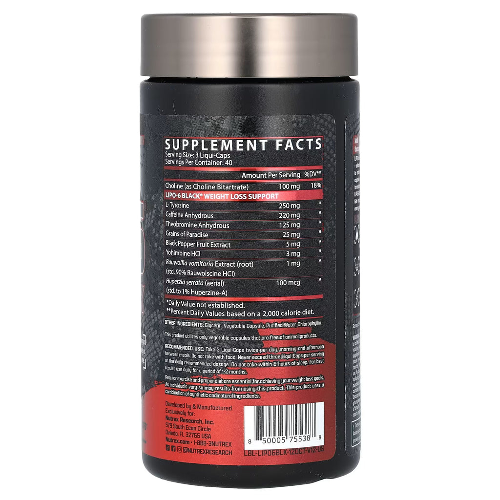 Lipo 6 Black Ultra Concentrate 60 Ca Fat Loss