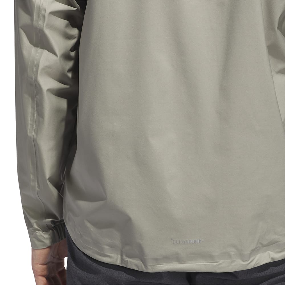adidas Ultimate365 Tour Climaproof+ Half-Zip Waterproof Rain Suit - Silver Pebble/Black