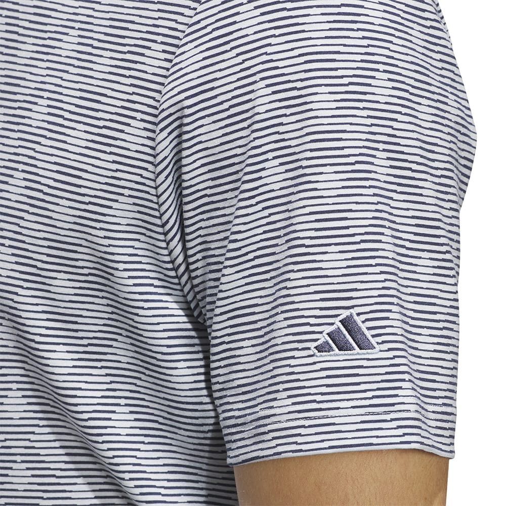 adidas Go-To Printed Stripe Polo Shirt - Wonder Blue/Collegiate Navy