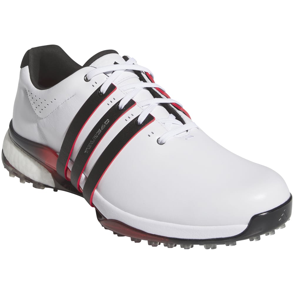 adidas Tour360 Spikeless Waterproof Shoes - White/Core Black/Lucid Red