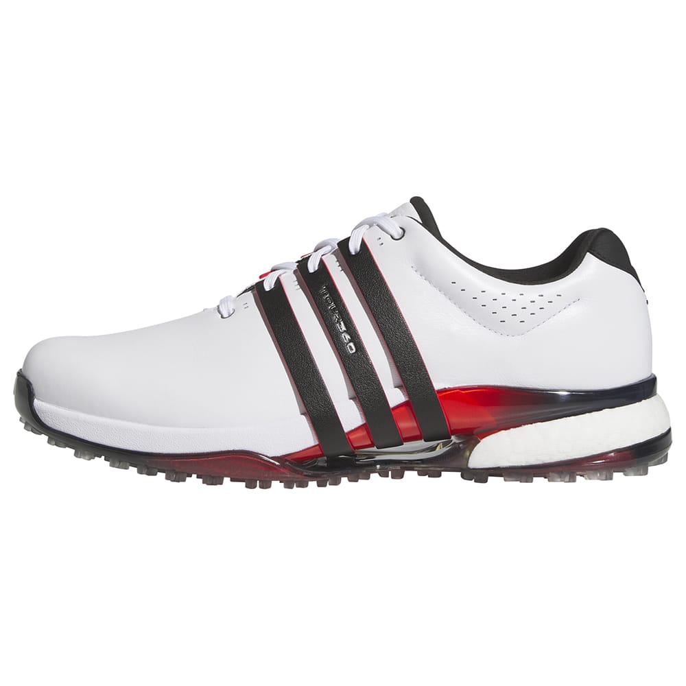 adidas Tour360 Spikeless Waterproof Shoes - White/Core Black/Lucid Red