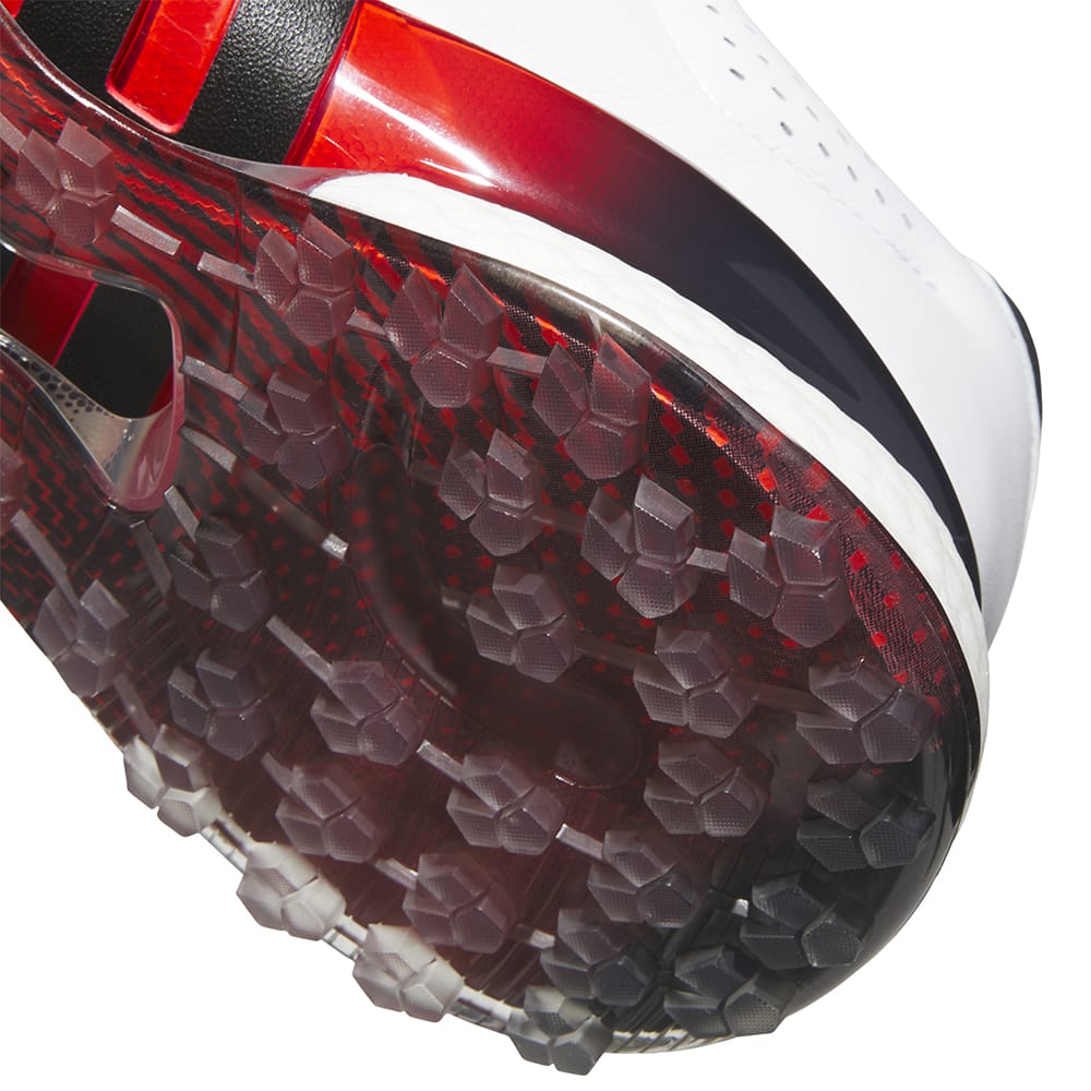 adidas Tour360 Spikeless Waterproof Shoes - White/Core Black/Lucid Red