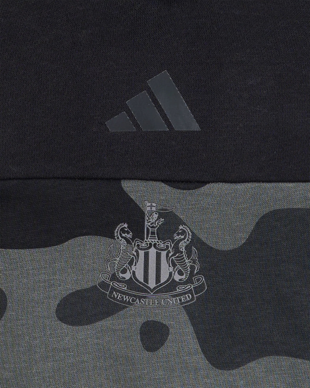 Newcastle United adidas Kid's Black Camo Hoodie