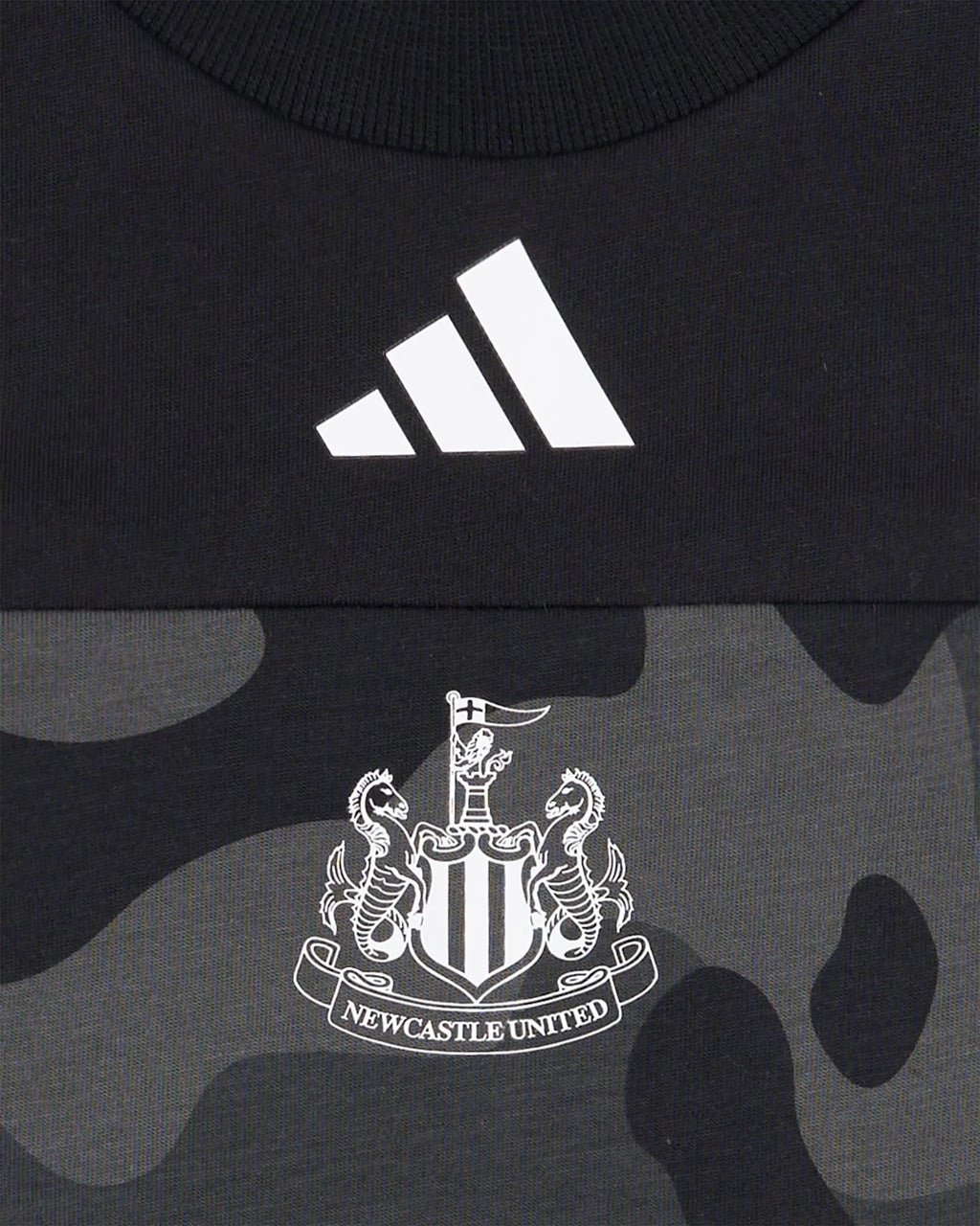 Newcastle United adidas Kid's Black Camo T-Shirt