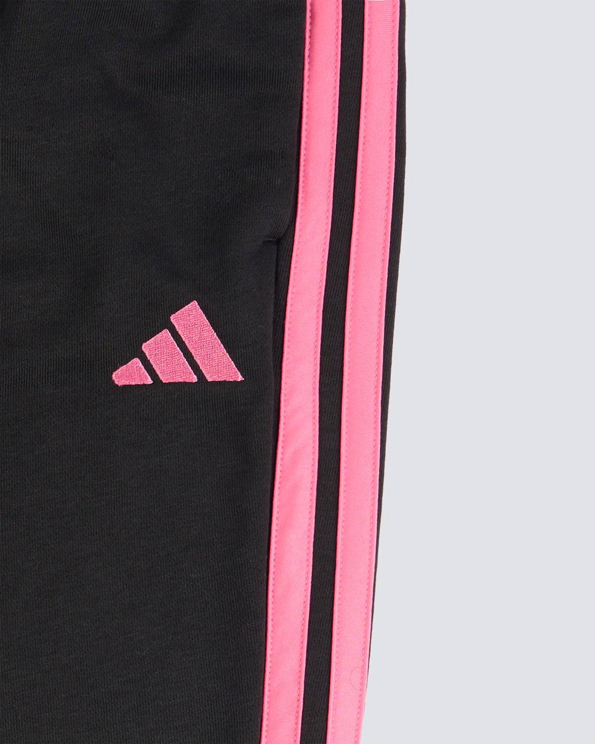 Newcastle United adidas Kid's Black and Pink 3-Stripe Joggers
