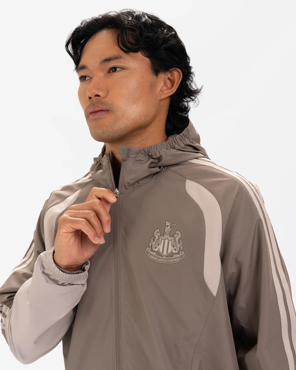 Newcastle United adidas 26/27 Coach's Range Beige All Weather Jacket