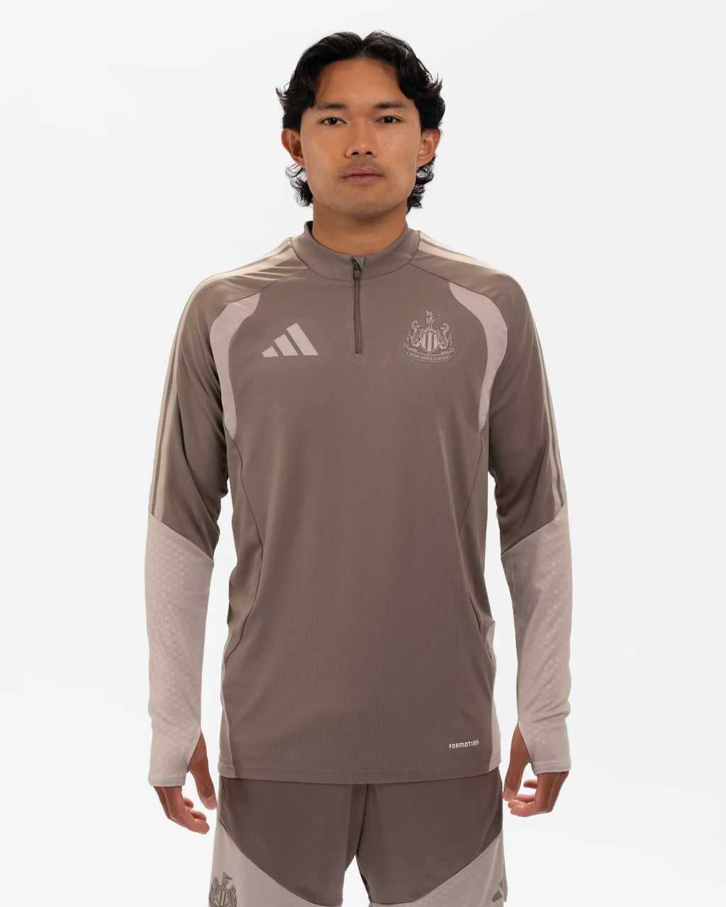 Newcastle United adidas 26/27 Coach's Range Beige 1/4 Zip Top