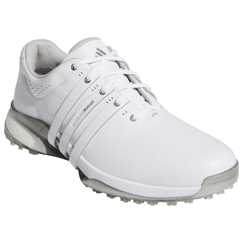 adidas Tour360 Spikeless Waterproof Shoes - White/White/Silver Metallic
