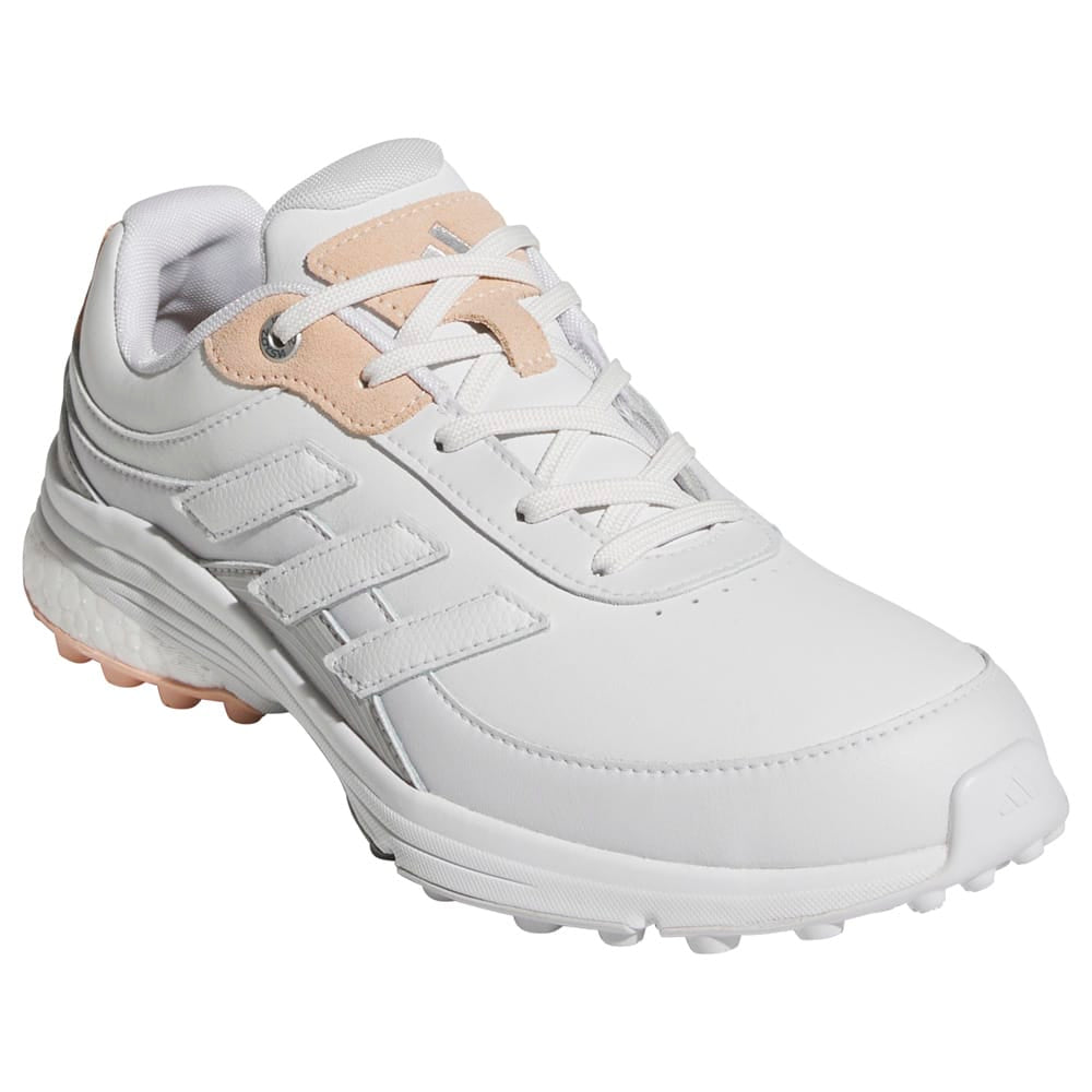 Adidas Zoysia Spikeless Waterproof Ladies Shoes - Dash Grey/Crystal White/Powder Cora