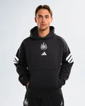 Newcastle United adidas Men's Black 3-Stripe Hoodie
