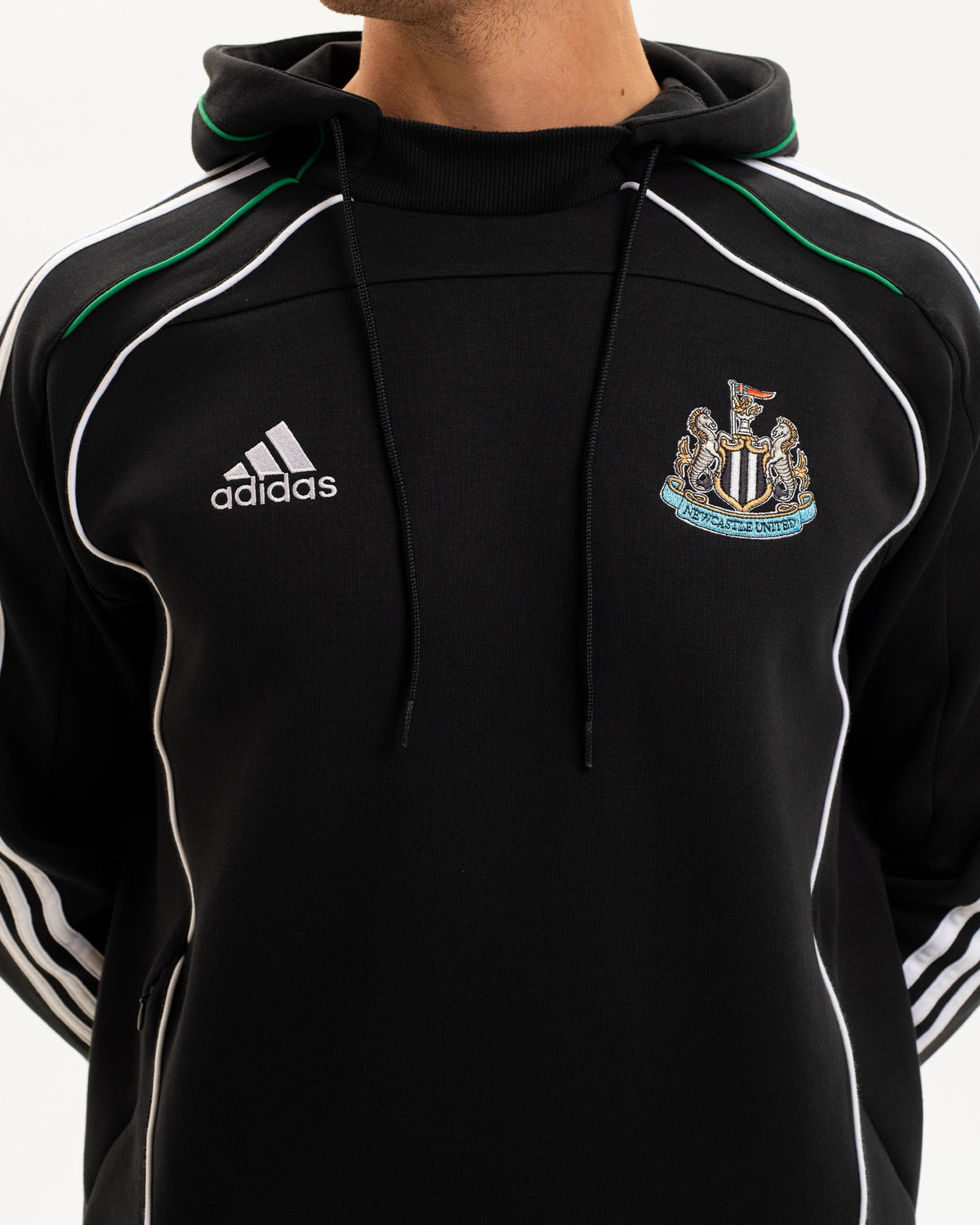 Newcastle United adidas Men's Urban Purist Black Doubleknit Hoodie