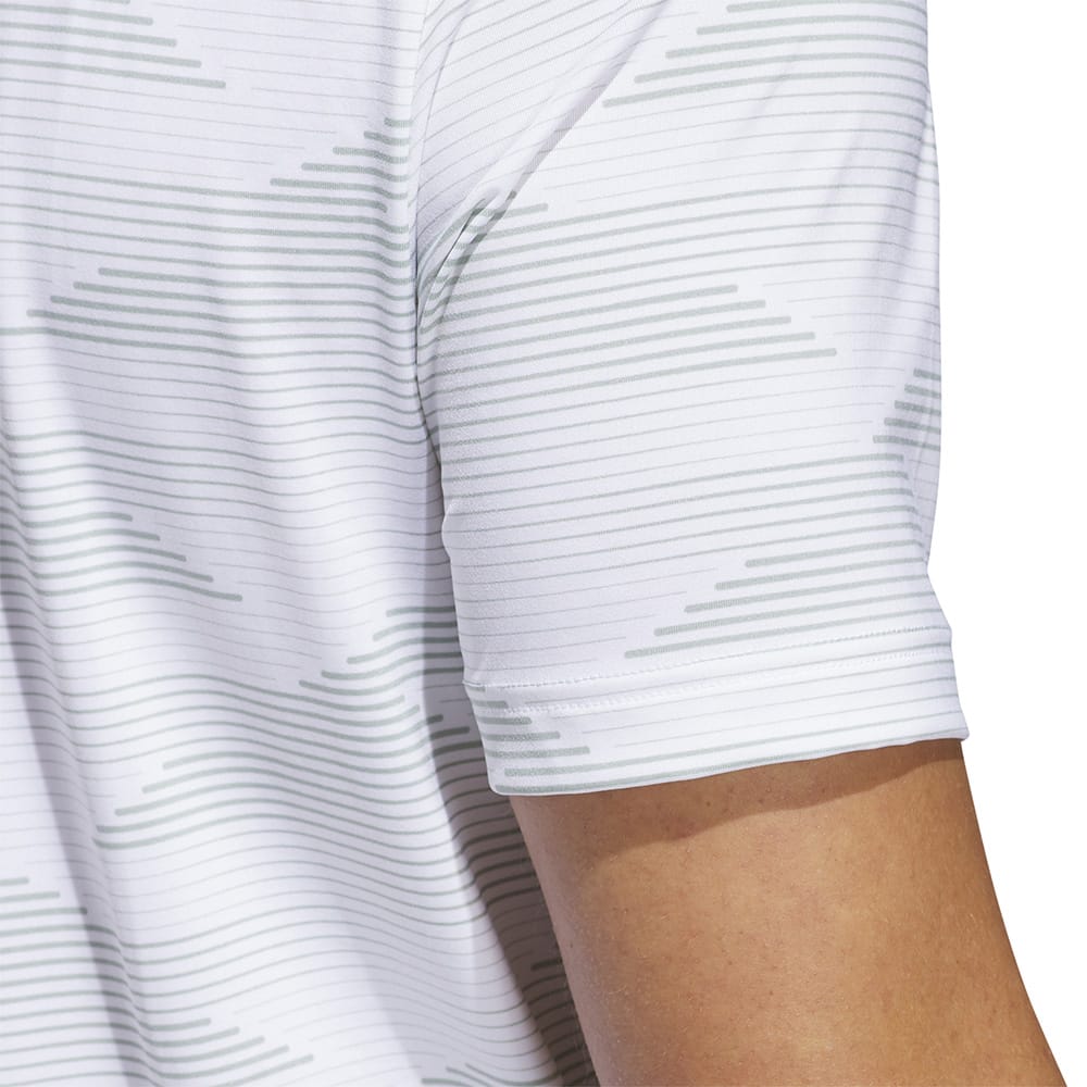 adidas Ultimate365 Speed Stripe Polo Shirt - White/Silver Green