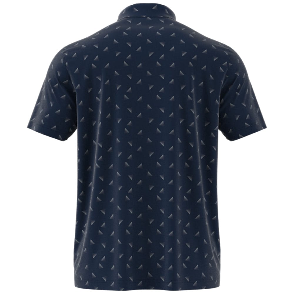 adidas Ultimate365 Printed Mesh Polo Shirt - Collegiate Navy/Wonder Silver