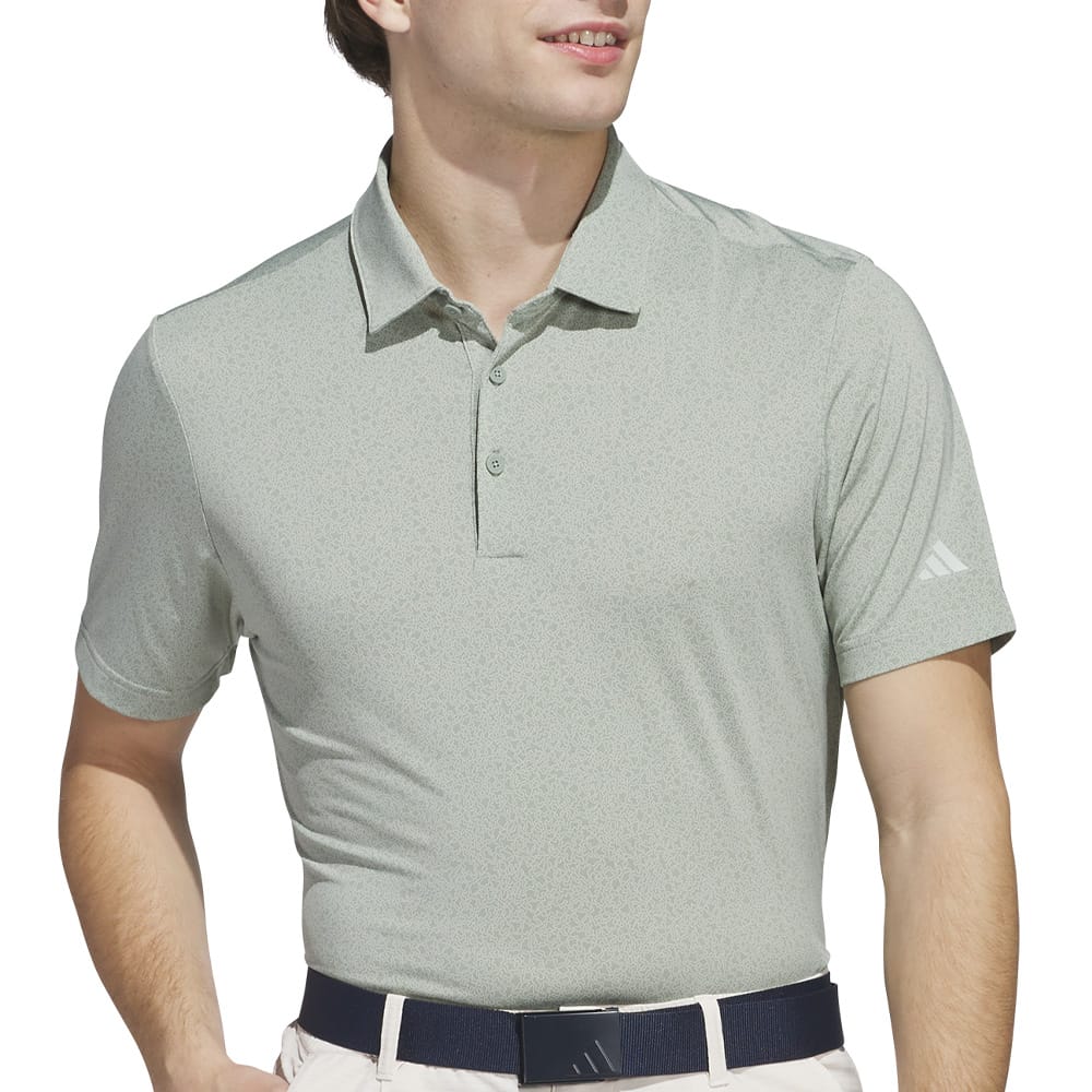 adidas Ultimate365 Mini Bunker Polo Shirt - Silver Green