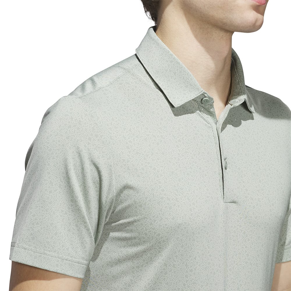 adidas Ultimate365 Mini Bunker Polo Shirt - Silver Green