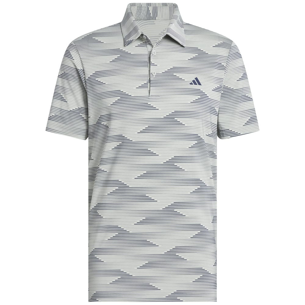 adidas Ultimate365 Speed Stripe Polo Shirt - Wonder Silver/Collegiate Navy