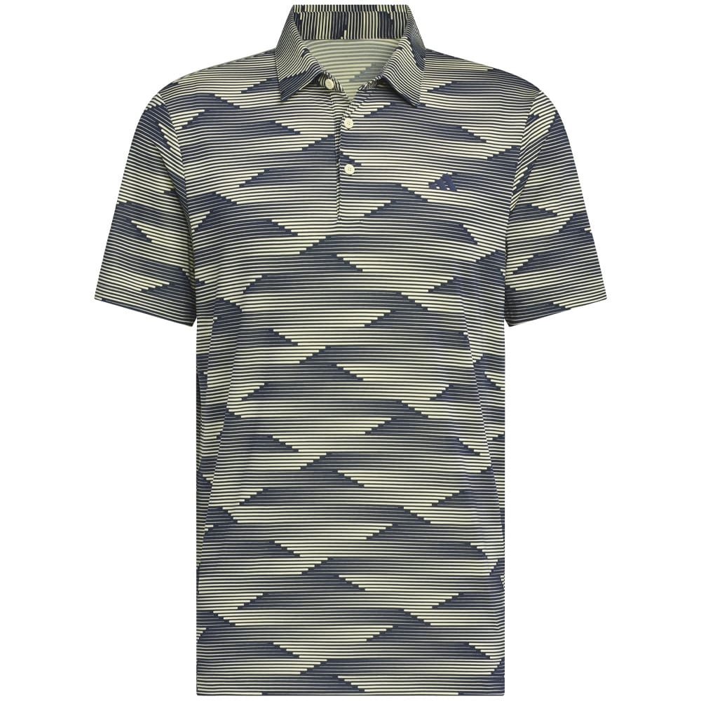 adidas Ultimate365 Speed Stripe Polo Shirt - Collegiate Navy/Powder Yellow