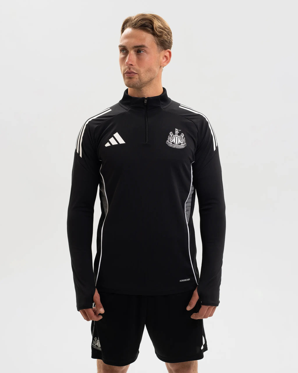 Newcastle United adidas 25/26 Coach's Black Edition 1/4 Zip Training Top