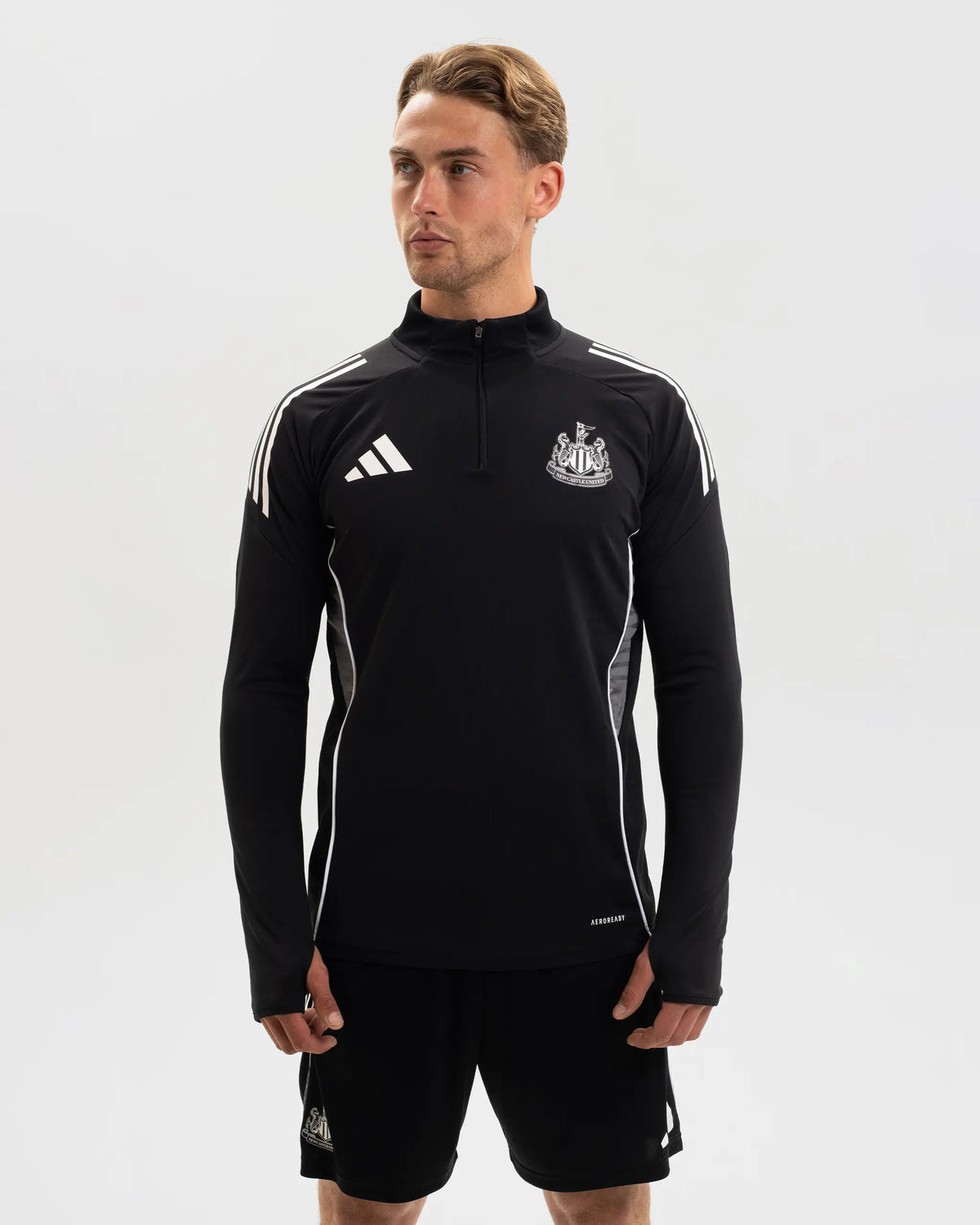 Newcastle United adidas 25/26 Coach's Black Edition 1/4 Zip Training Top