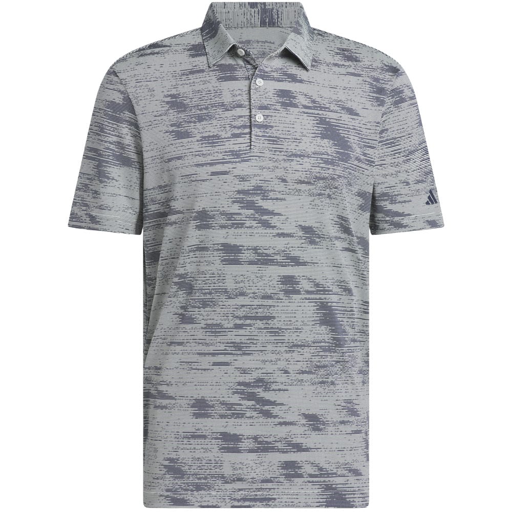 adidas Ultimate365 Textured Polo Shirt - Wonder Silver/Collegiate Navy