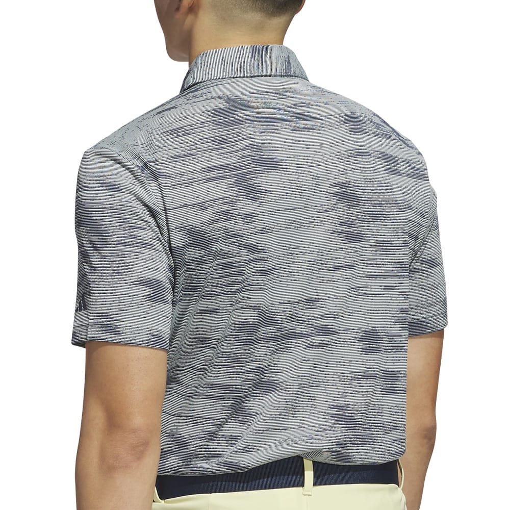adidas Ultimate365 Textured Polo Shirt - Wonder Silver/Collegiate Navy