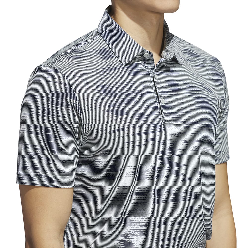 adidas Ultimate365 Textured Polo Shirt - Wonder Silver/Collegiate Navy