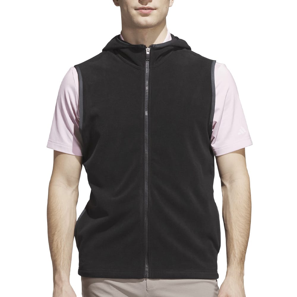 adidas Ultimate365 Fleece Hoodie Full-Zip Vest - Black
