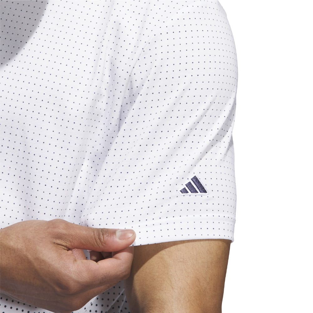 adidas Go-to Rise Print Sleeve Logo Polo Shirt - White