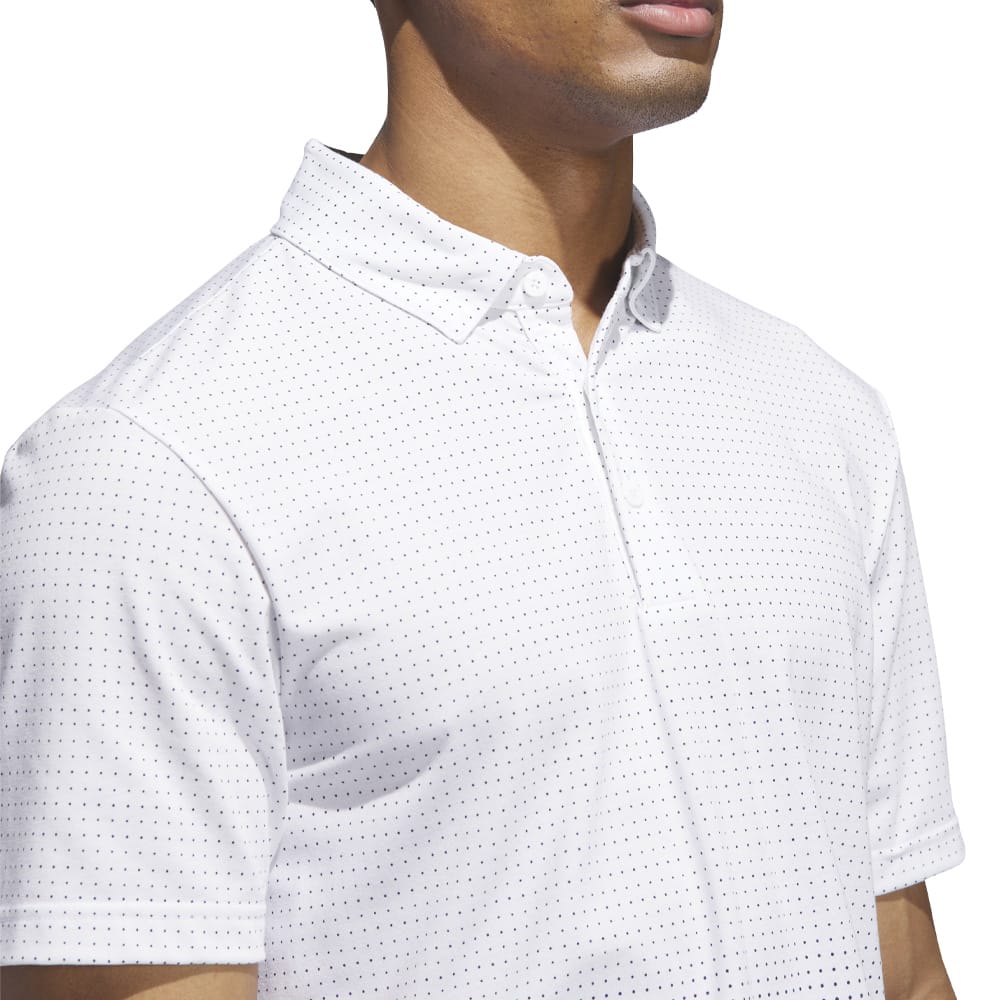 adidas Go-to Rise Print Sleeve Logo Polo Shirt - White