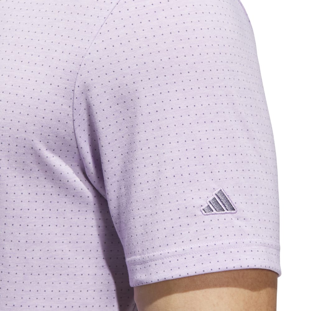 adidas Go-to Rise Print Sleeve Logo Polo Shirt - Powder Plum